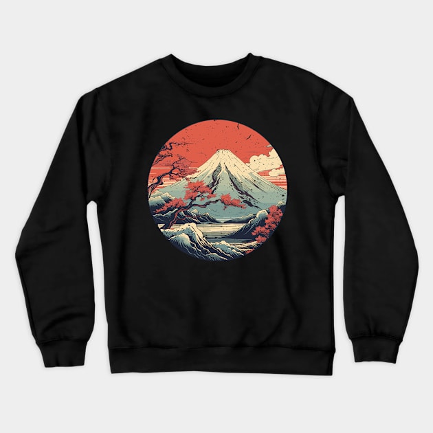 Fuji Mountain Crewneck Sweatshirt by Yopi